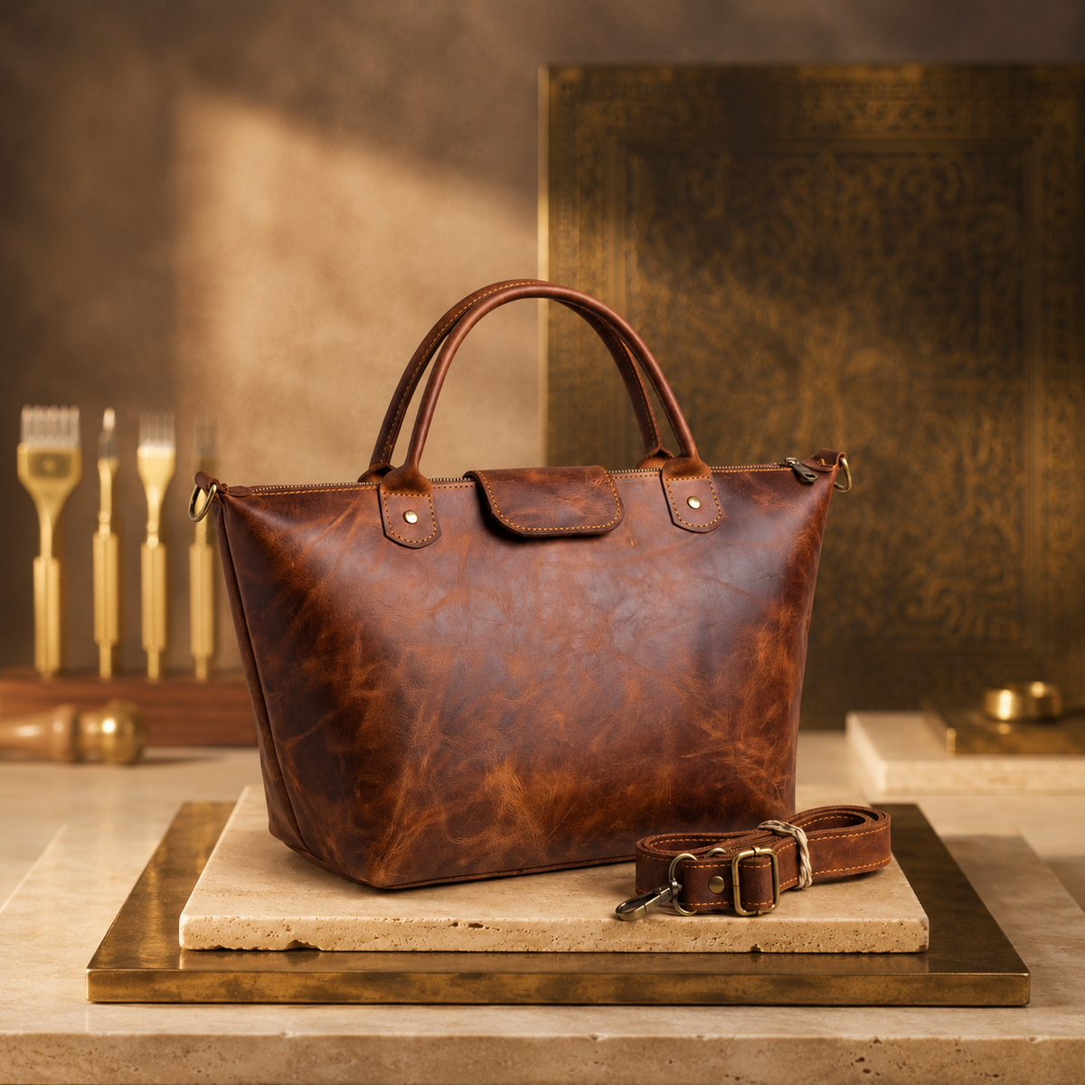 Velora Rowan Large leather tote bag - hero view