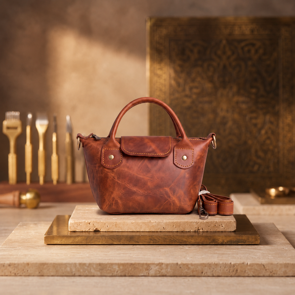 Velora Rowan Medium leather tote bag - hero view